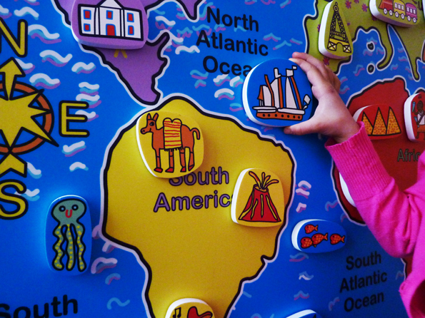 Magnetic World Map detail